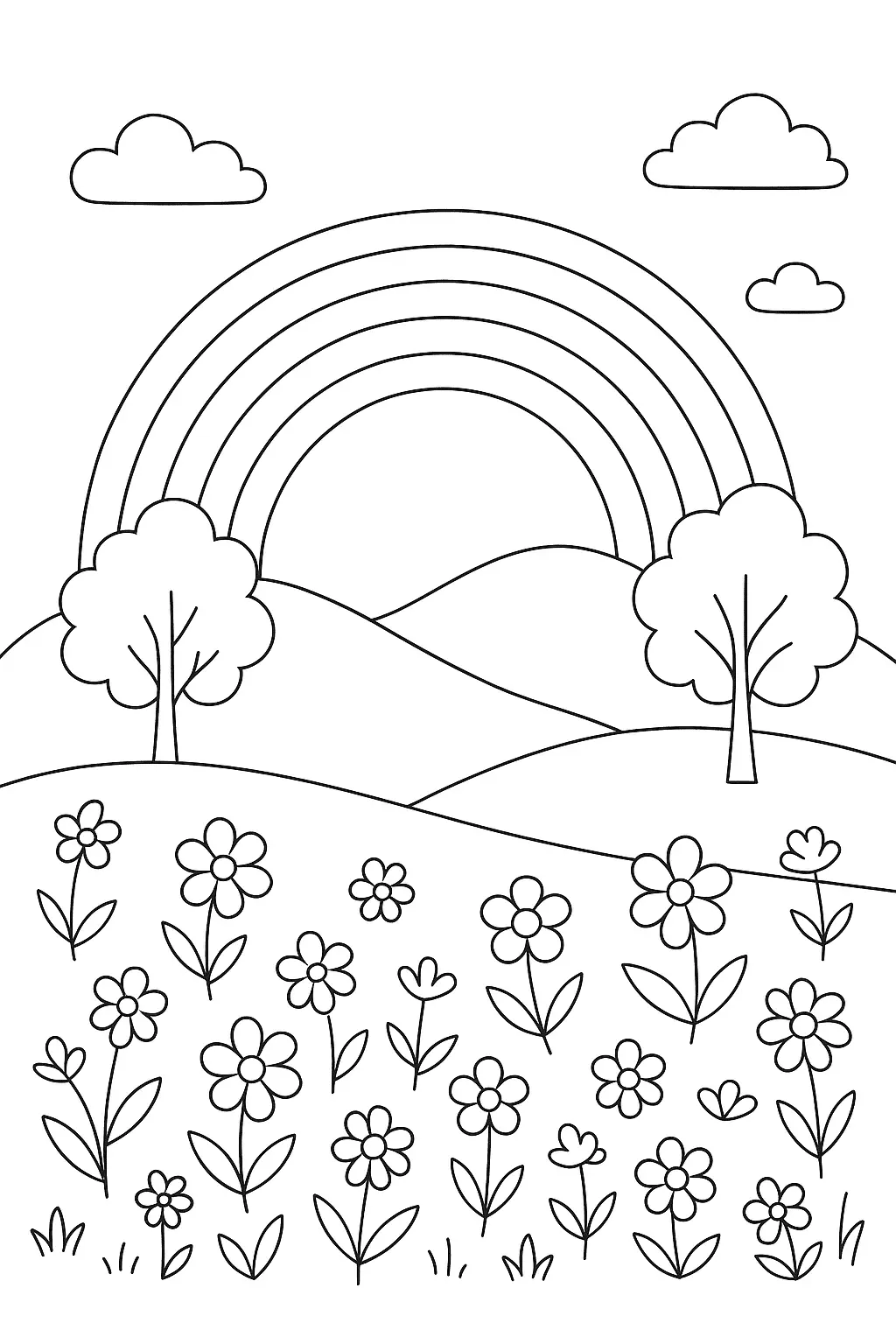 Rainbow Coloring Pages – 021