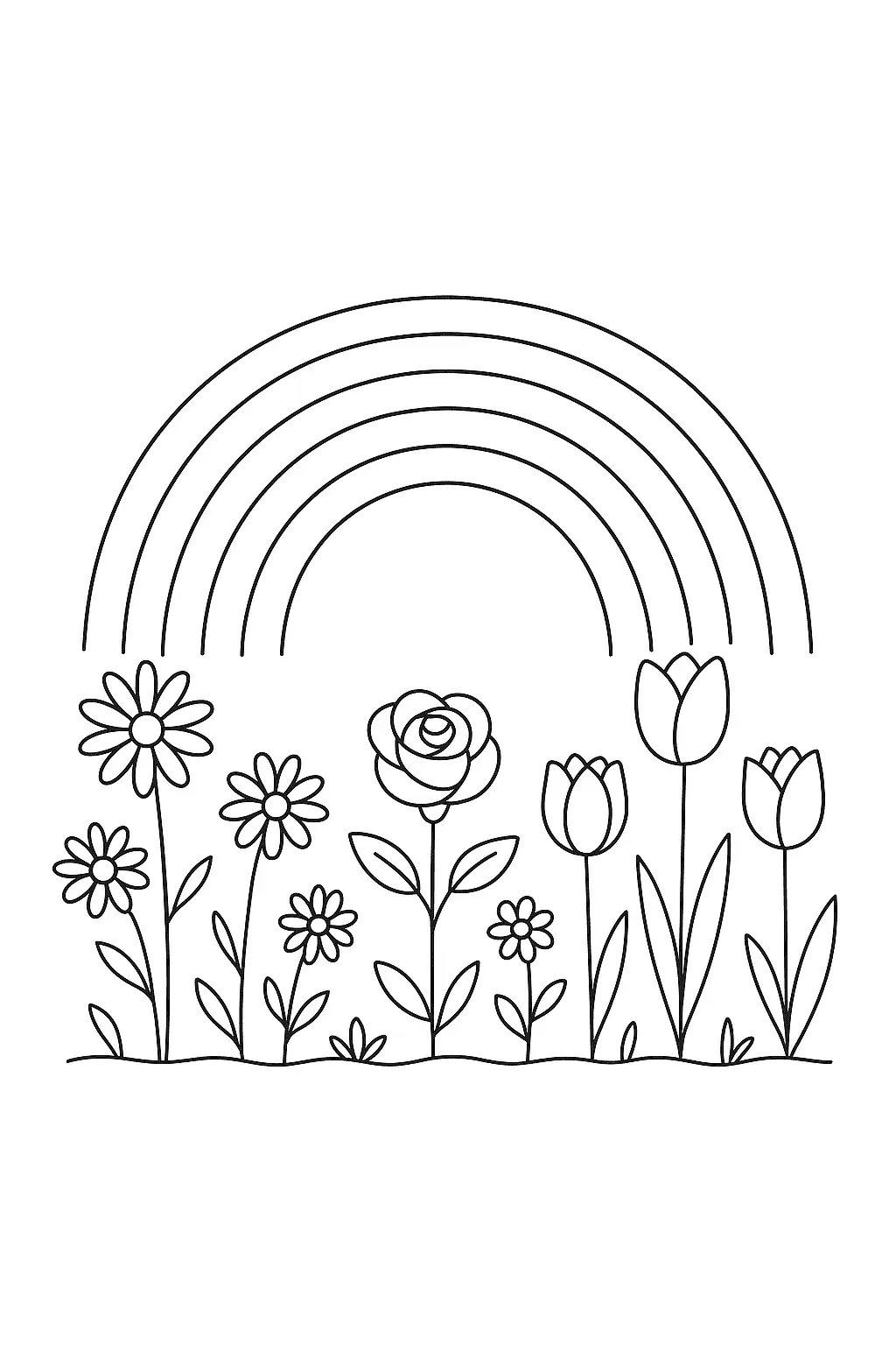 Rainbow Coloring Pages – 025