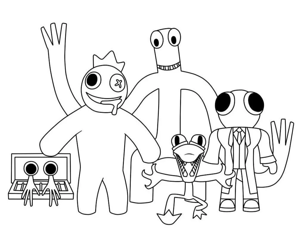 Rainbow Friends Coloring Pages – 003