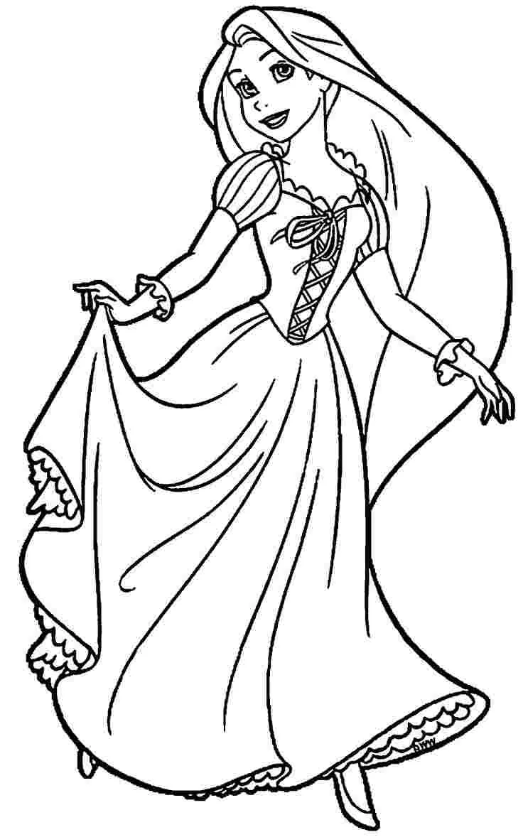 Rapunzel Coloring Pages – 002