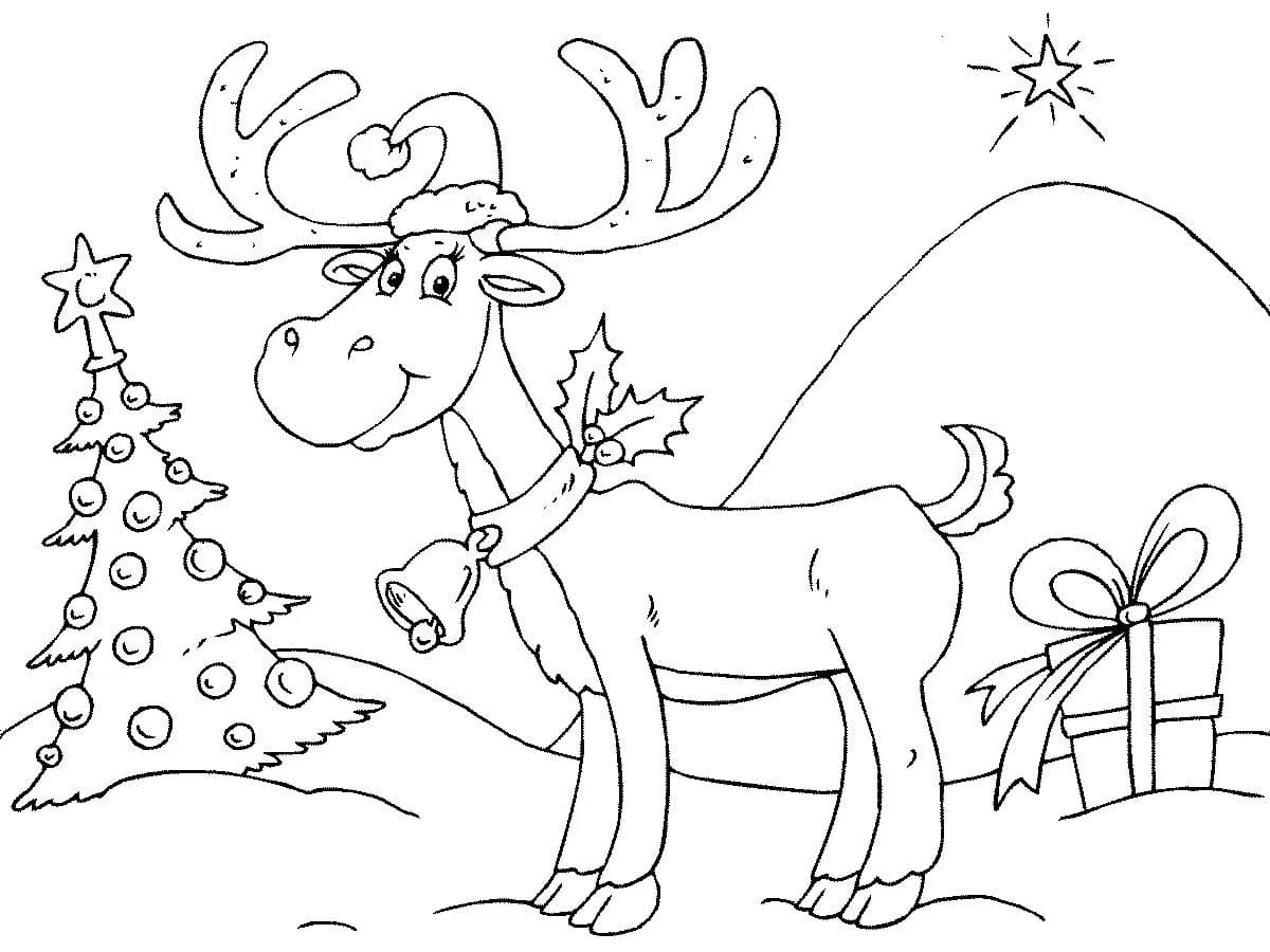 Reindeers Coloring Pages – 006