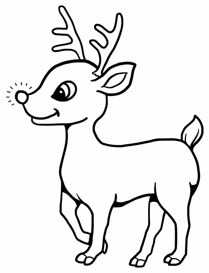 Reindeers Coloring Pages – 008