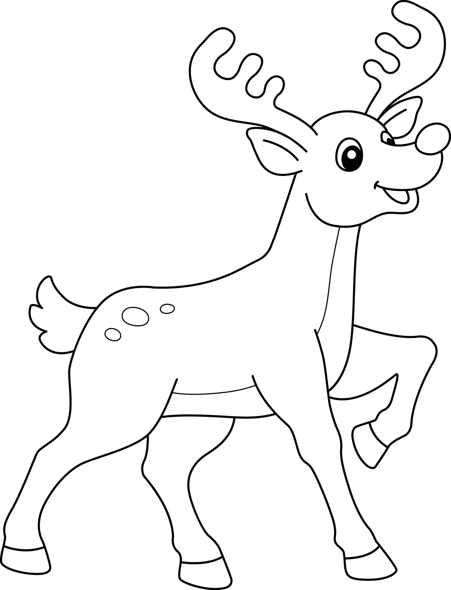 Reindeers Coloring Pages – 009