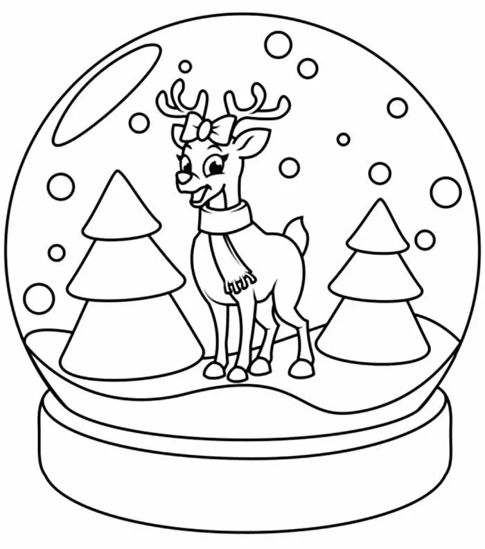 Reindeers Coloring Pages – 010