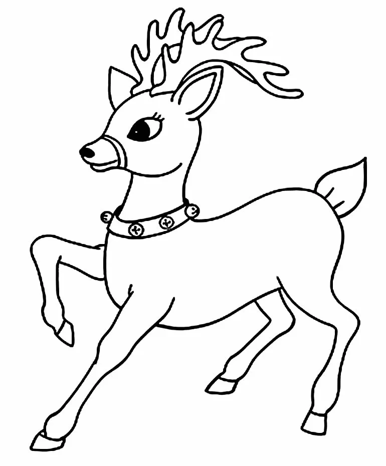 Reindeers Coloring Pages – 012