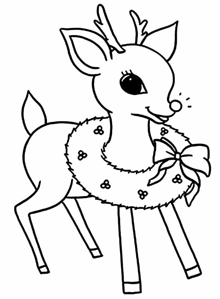 Reindeers Coloring Pages – 013