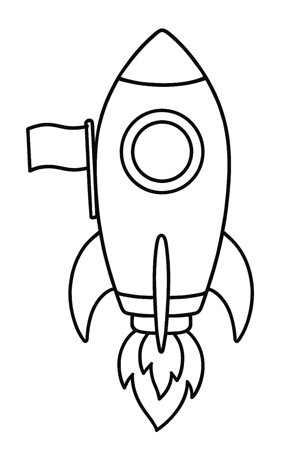 Rocket Coloring Pages – 014