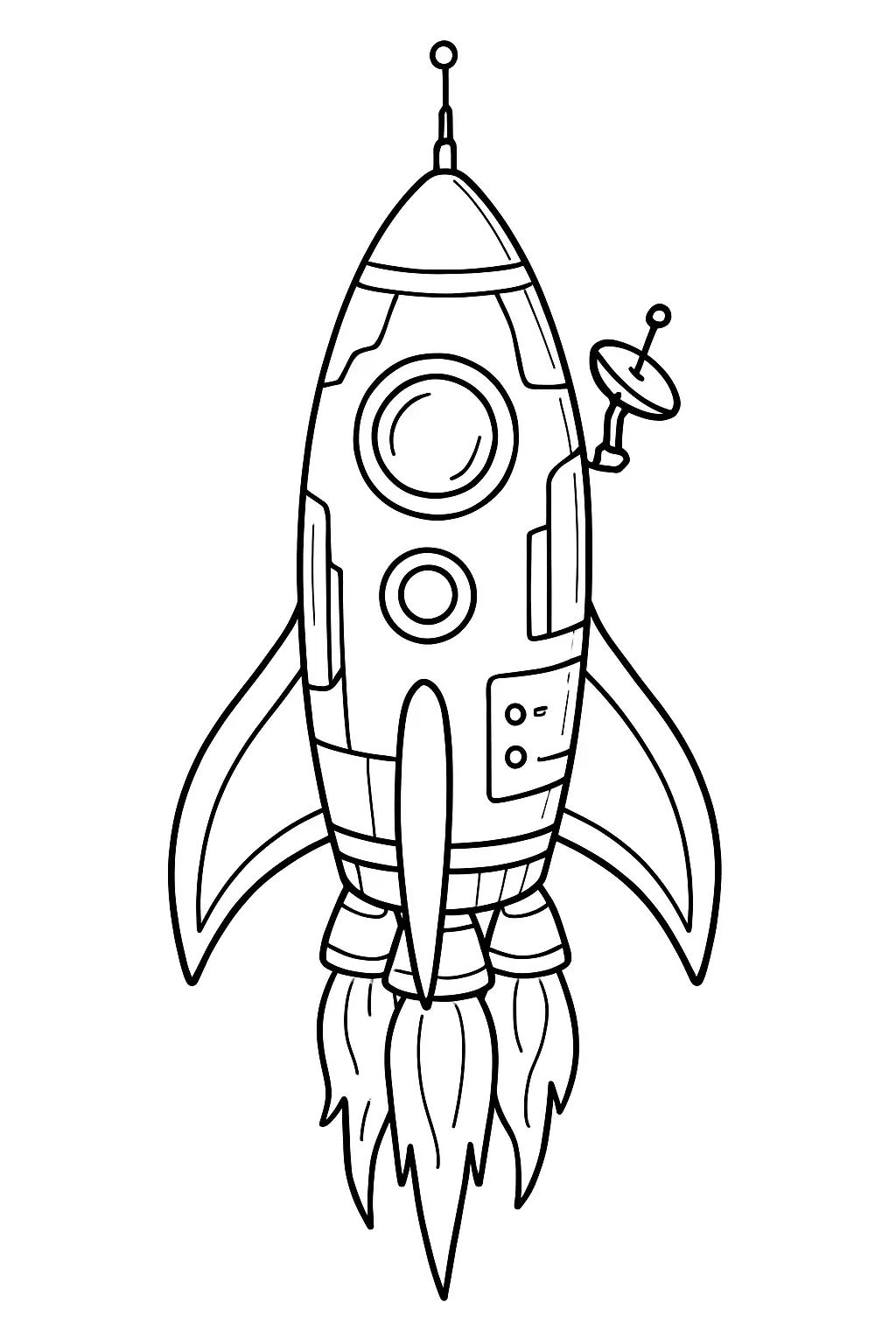 Rocket Coloring Pages – 017