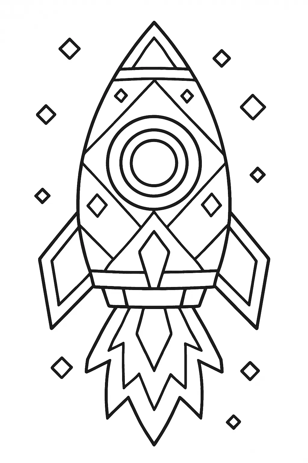Rocket Coloring Pages – 019