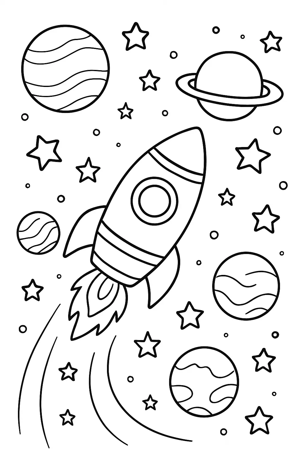 Rocket Coloring Pages – 020