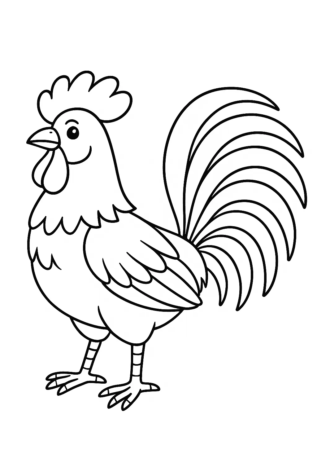Rooster Coloring Pages – 009