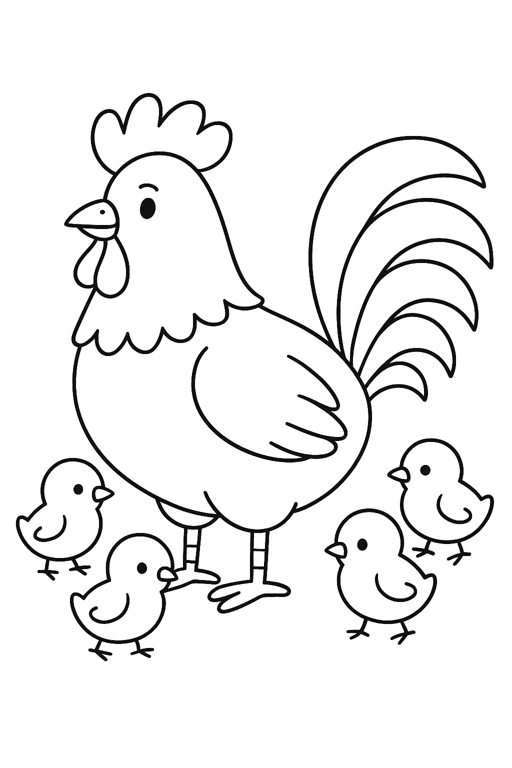 Rooster Coloring Pages – 013