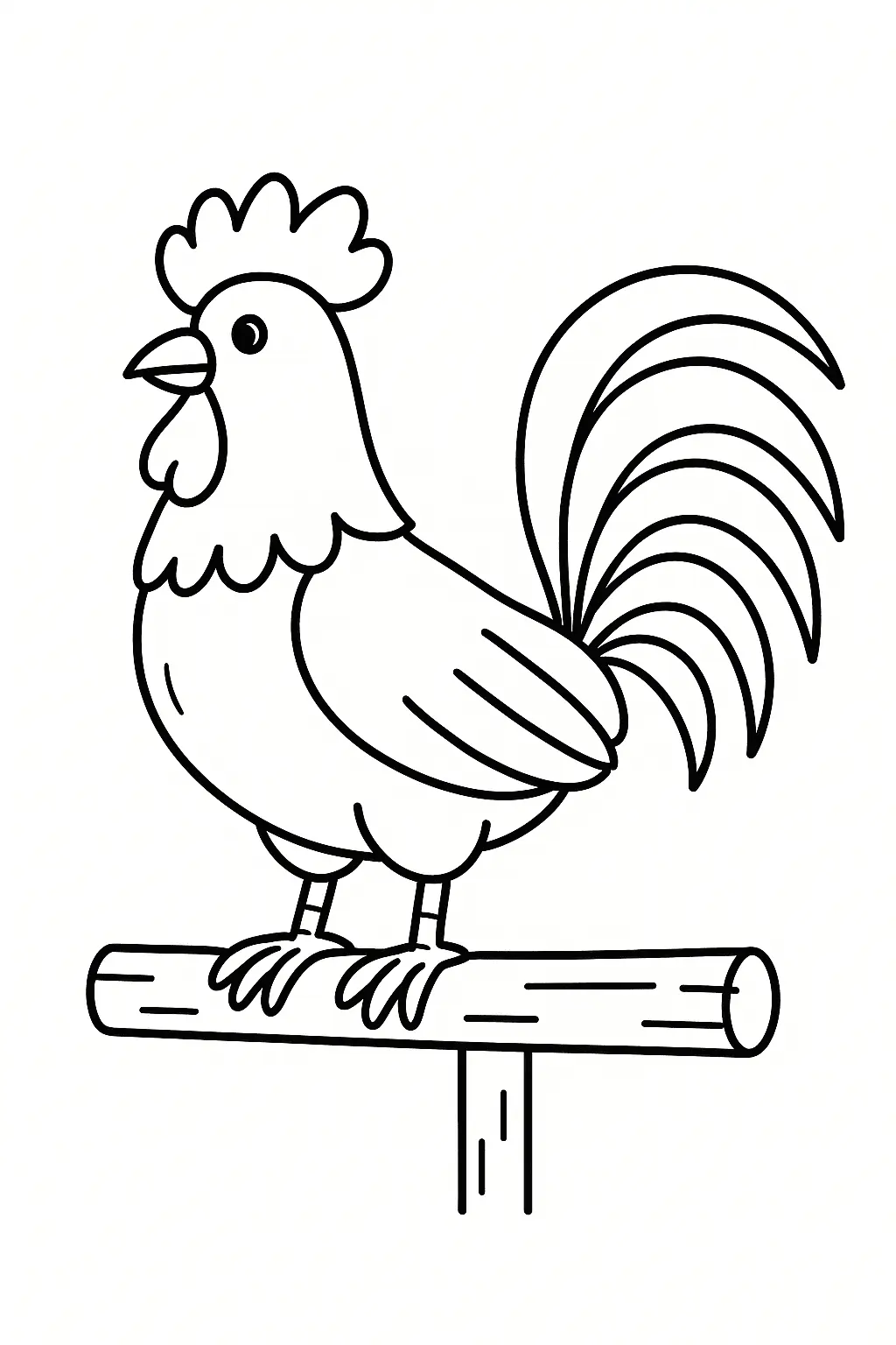 Rooster Coloring Pages – 017