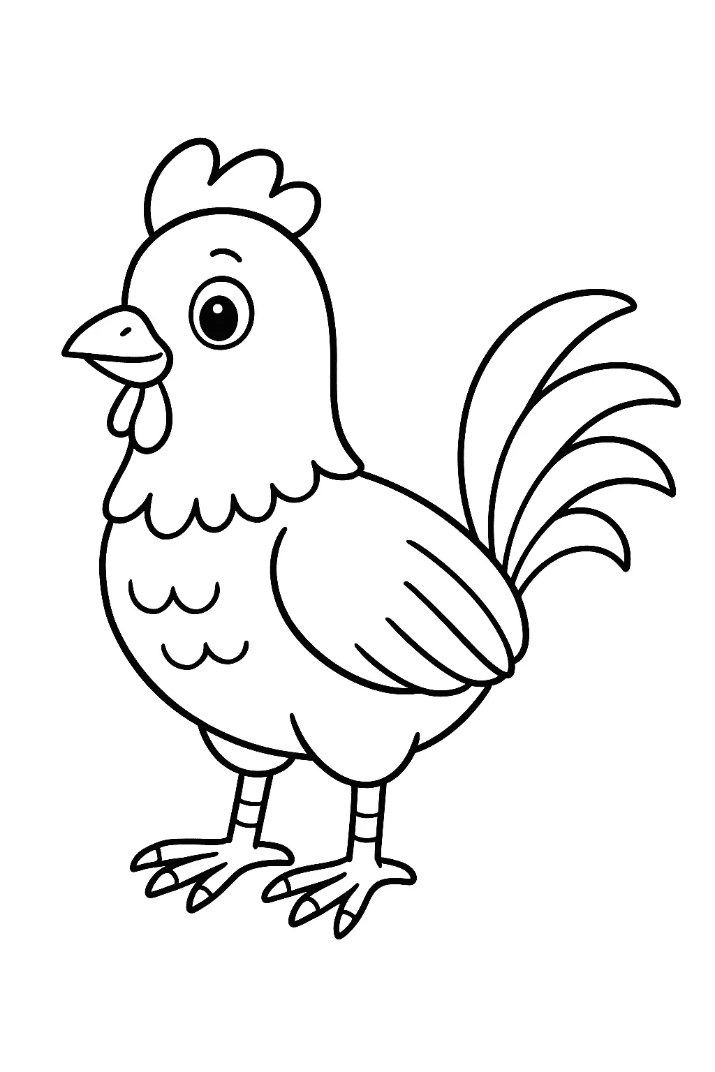 Rooster Coloring Pages – 020