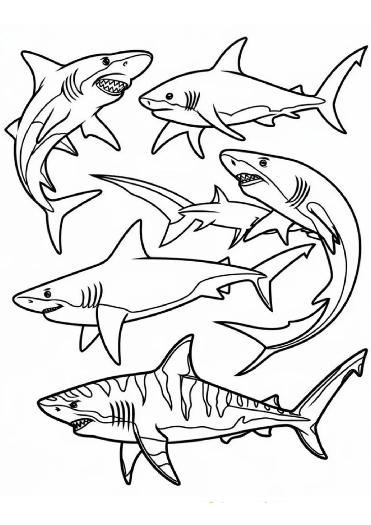 Sharks Coloring Pages – 041