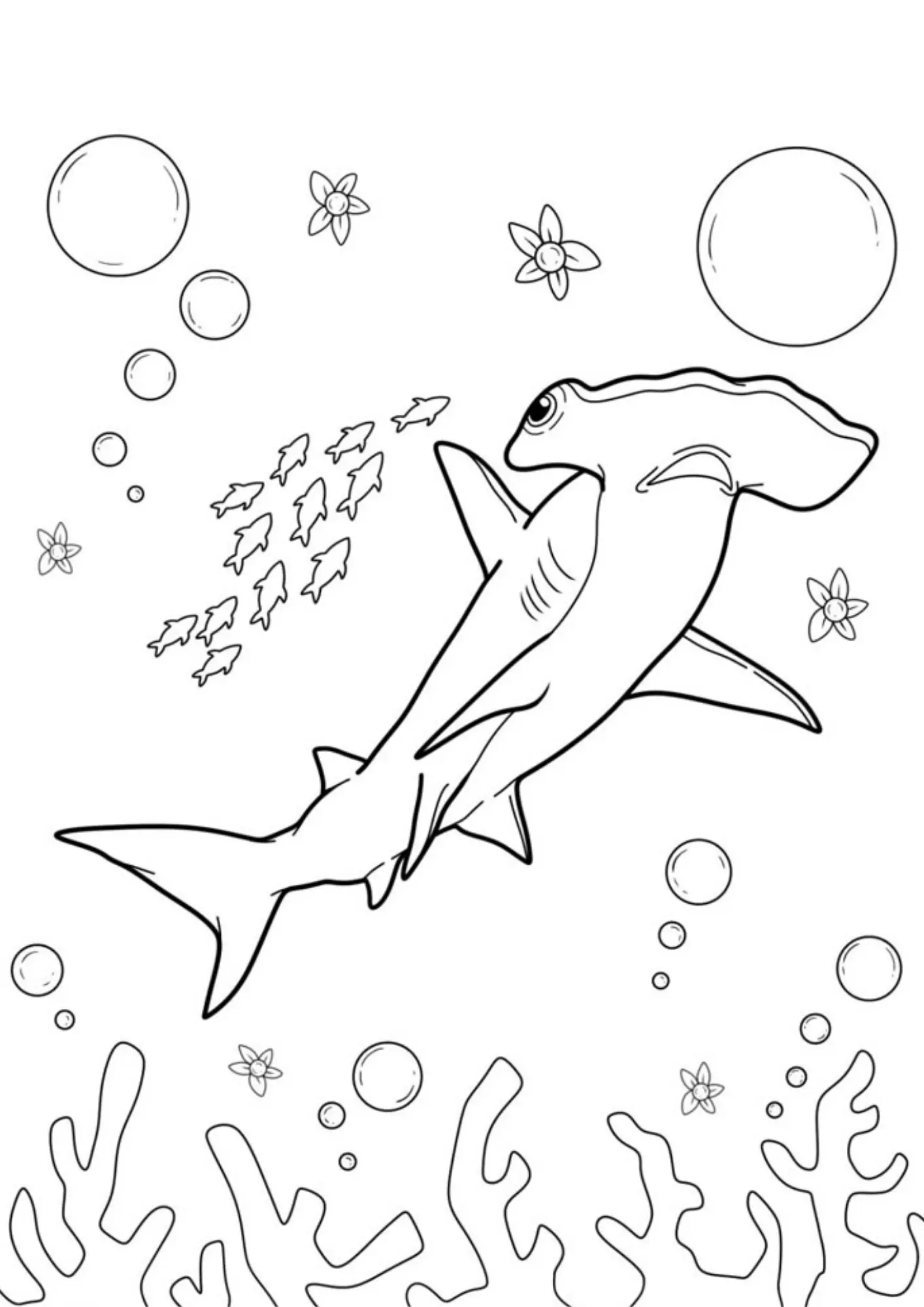 Sharks Coloring Pages – 042