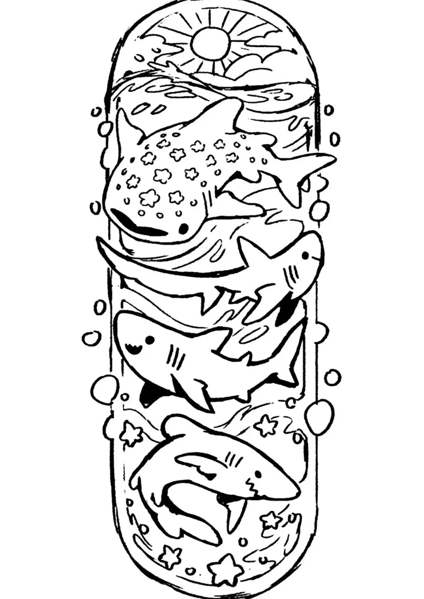 Sharks Coloring Pages – 043
