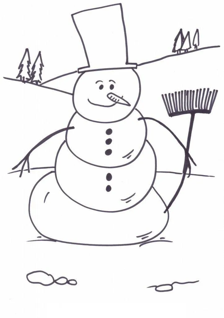Snowmen Coloring Pages – 002