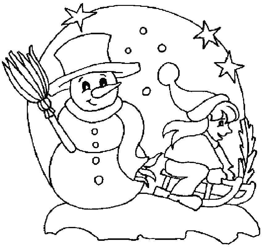 Snowmen Coloring Pages – 003