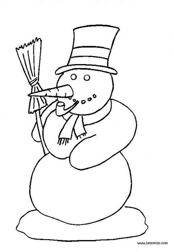 Snowmen Coloring Pages – 009