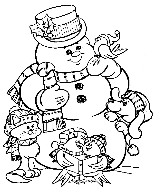 Snowmen Coloring Pages – 010