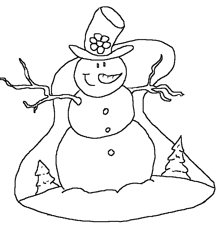 Snowmen Coloring Pages – 015