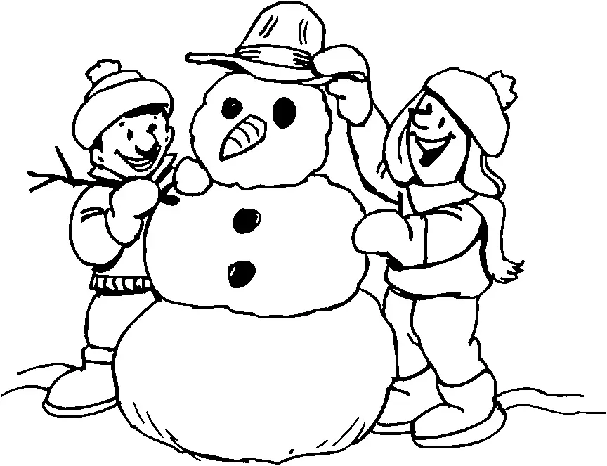 Snowmen Coloring Pages – 017