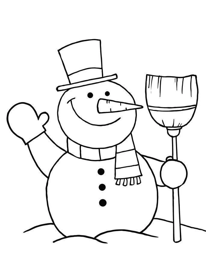 Snowmen Coloring Pages – 019