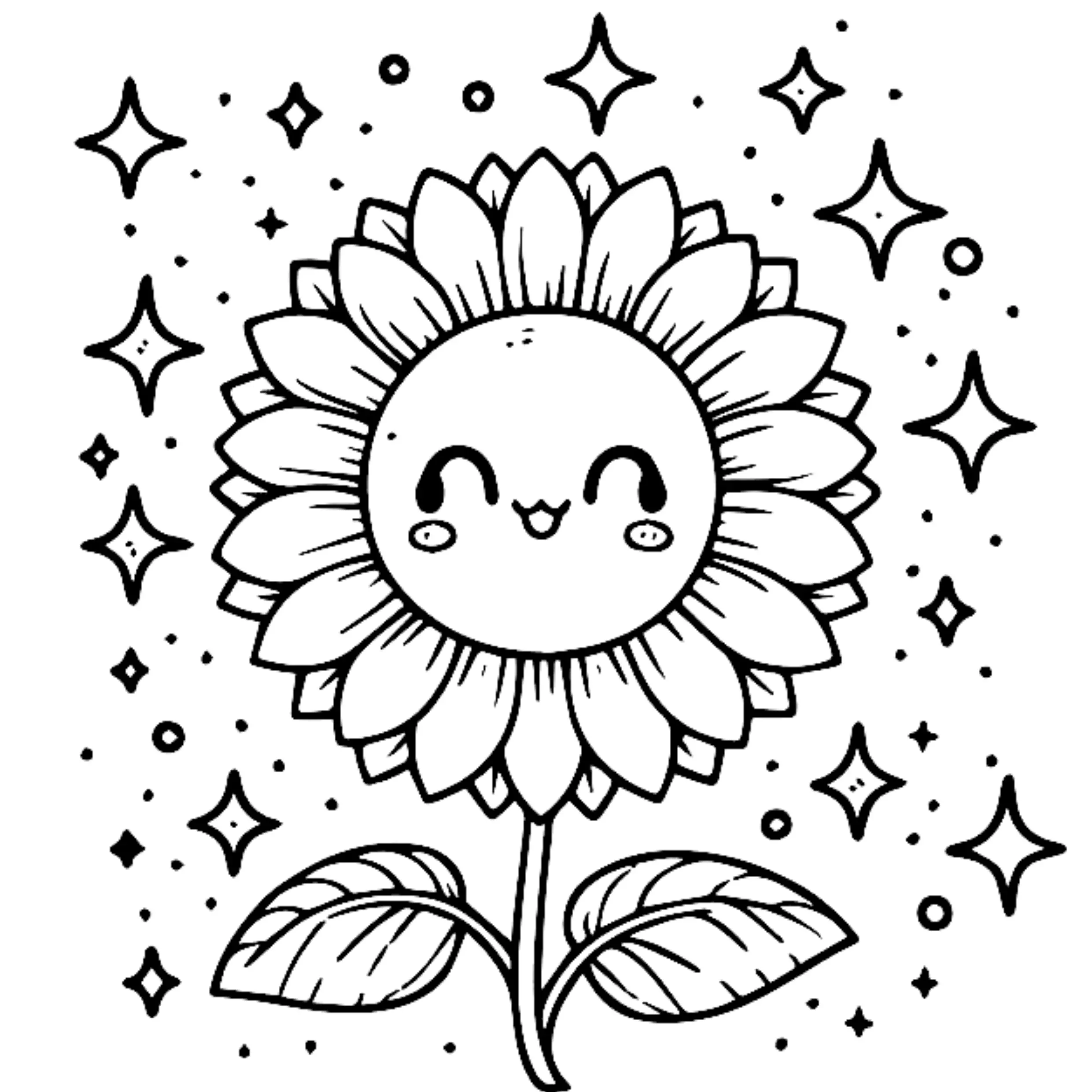 Sunflower Coloring Pages – 016