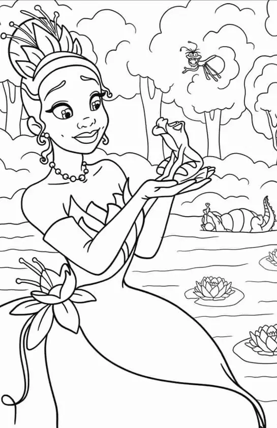 The Princess And The Frog Coloring Pages – 015
