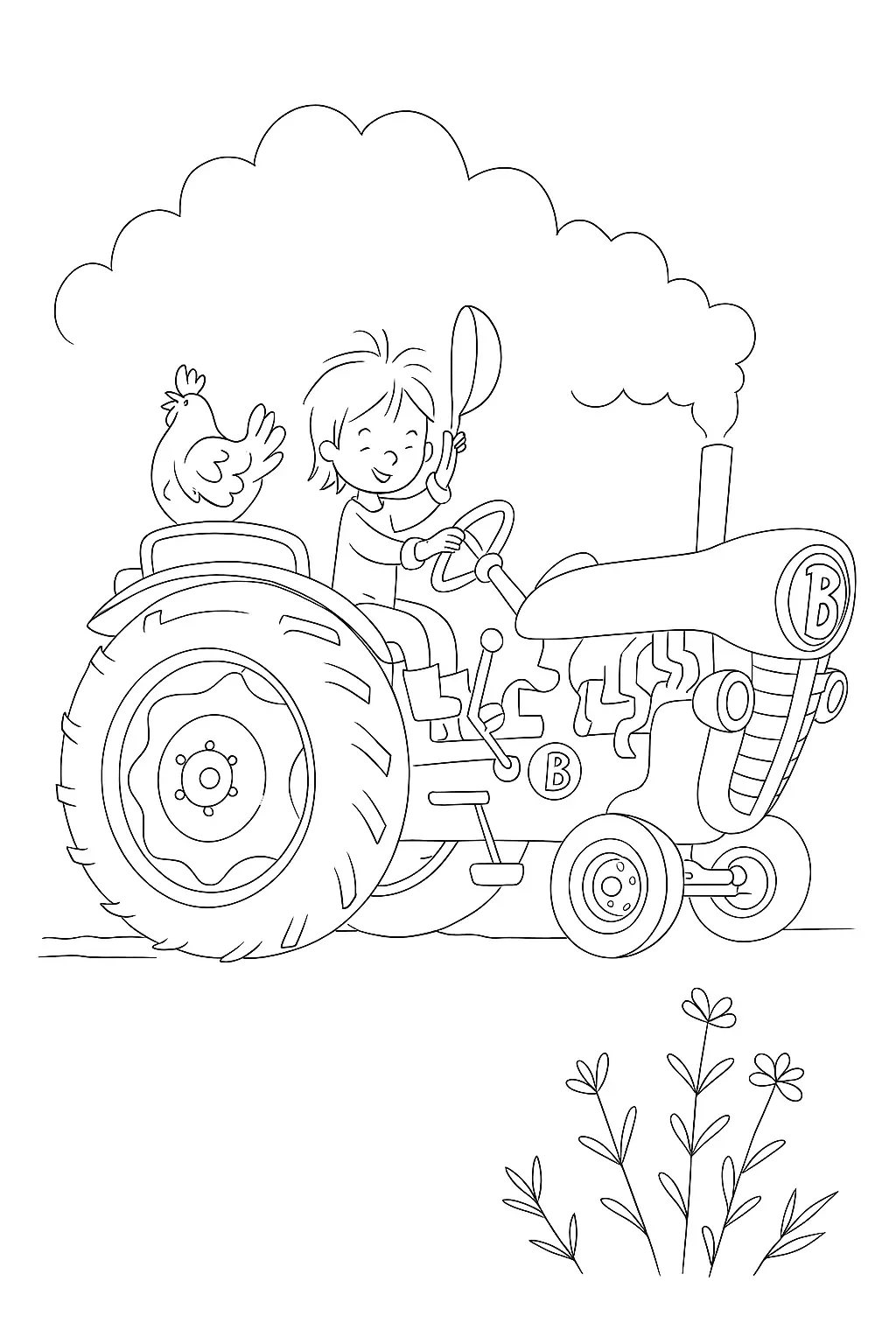 Tractor Coloring Pages – 008