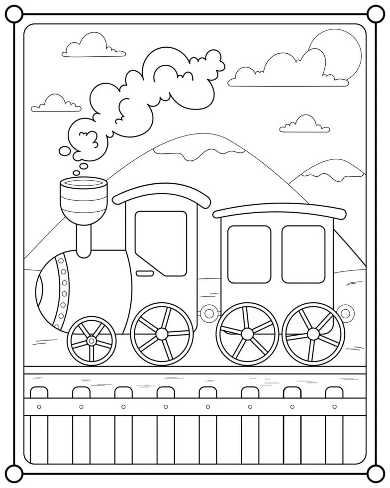 Train Coloring Pages – 008