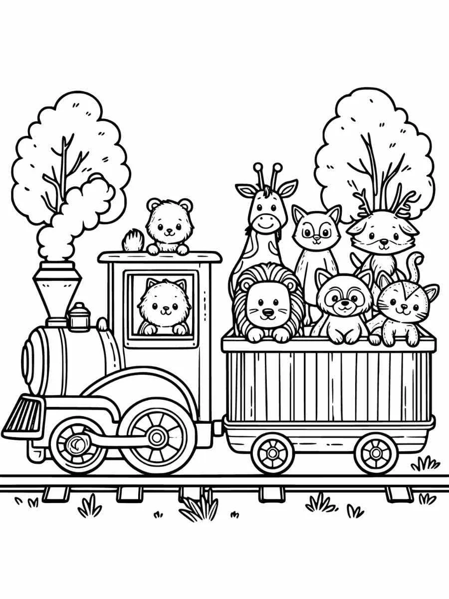 Train Coloring Pages – 011