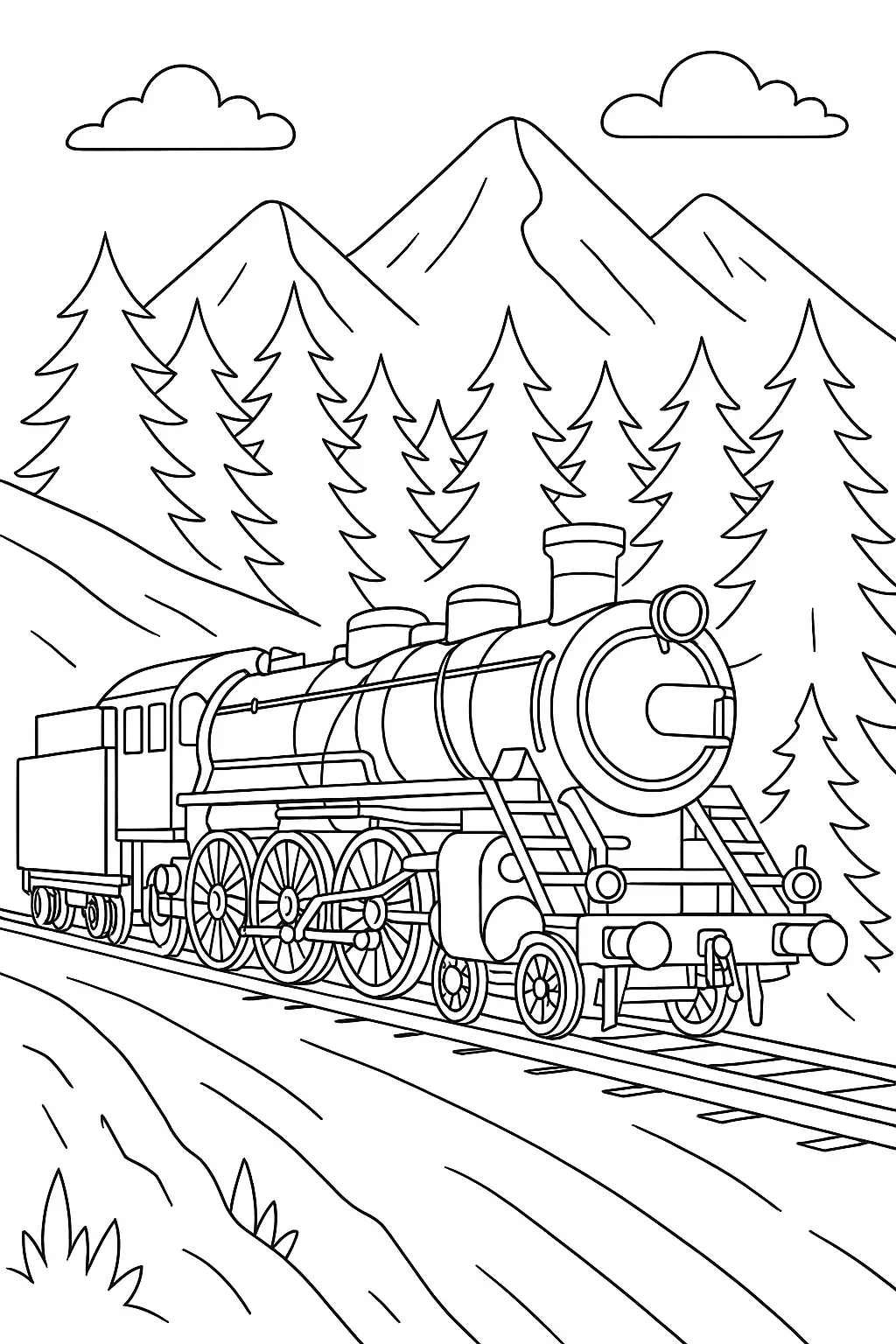 Train Coloring Pages – 019
