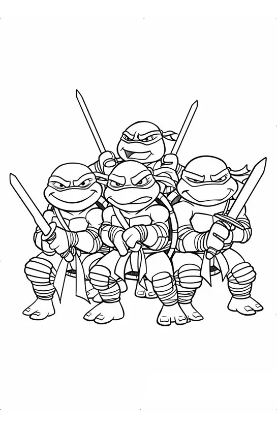 Turtles Ninja Coloring Pages – 005