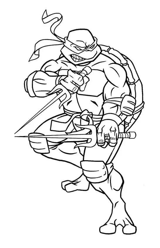 Turtles Ninja Coloring Pages – 014