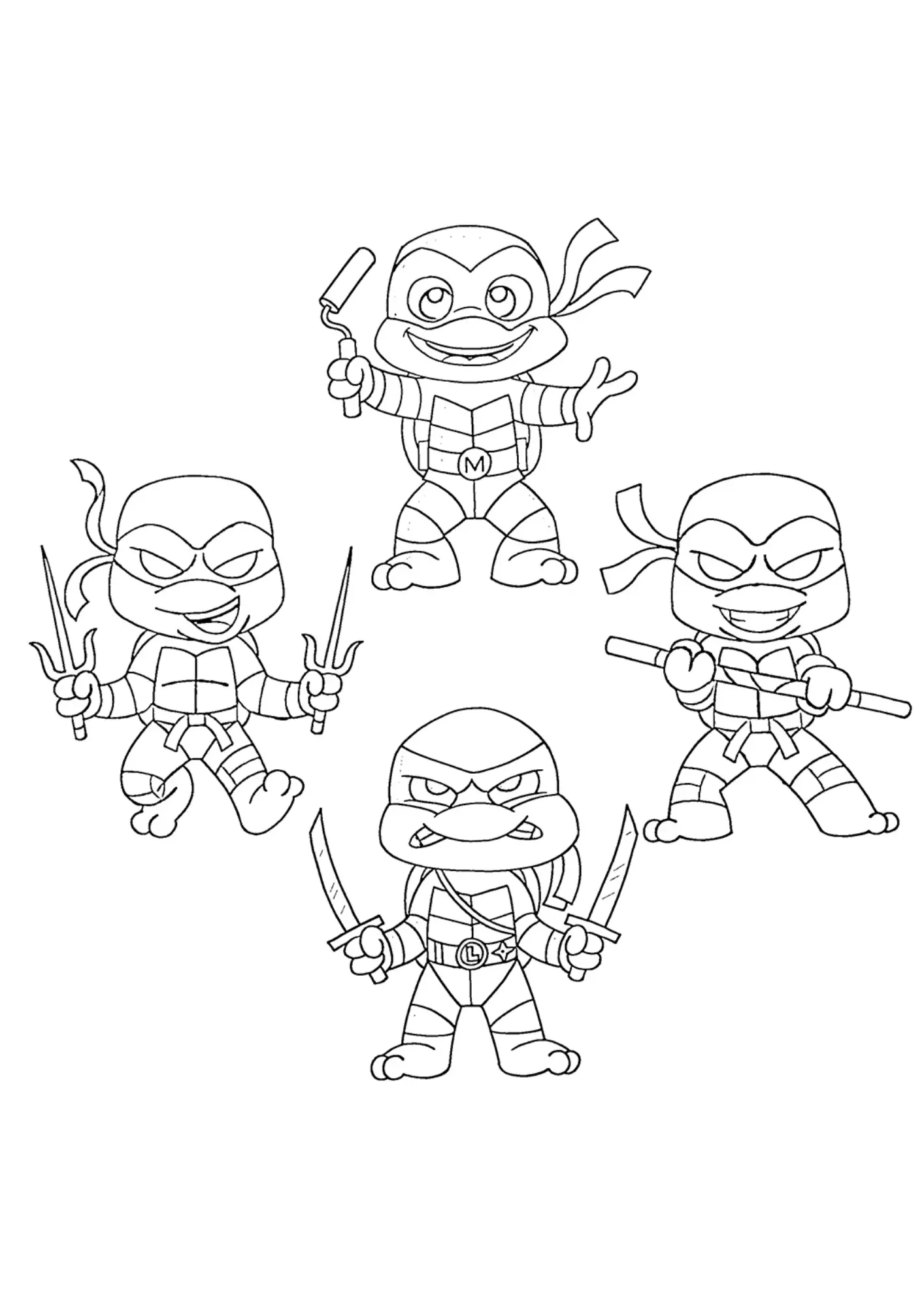 Turtles Ninja Coloring Pages – 019