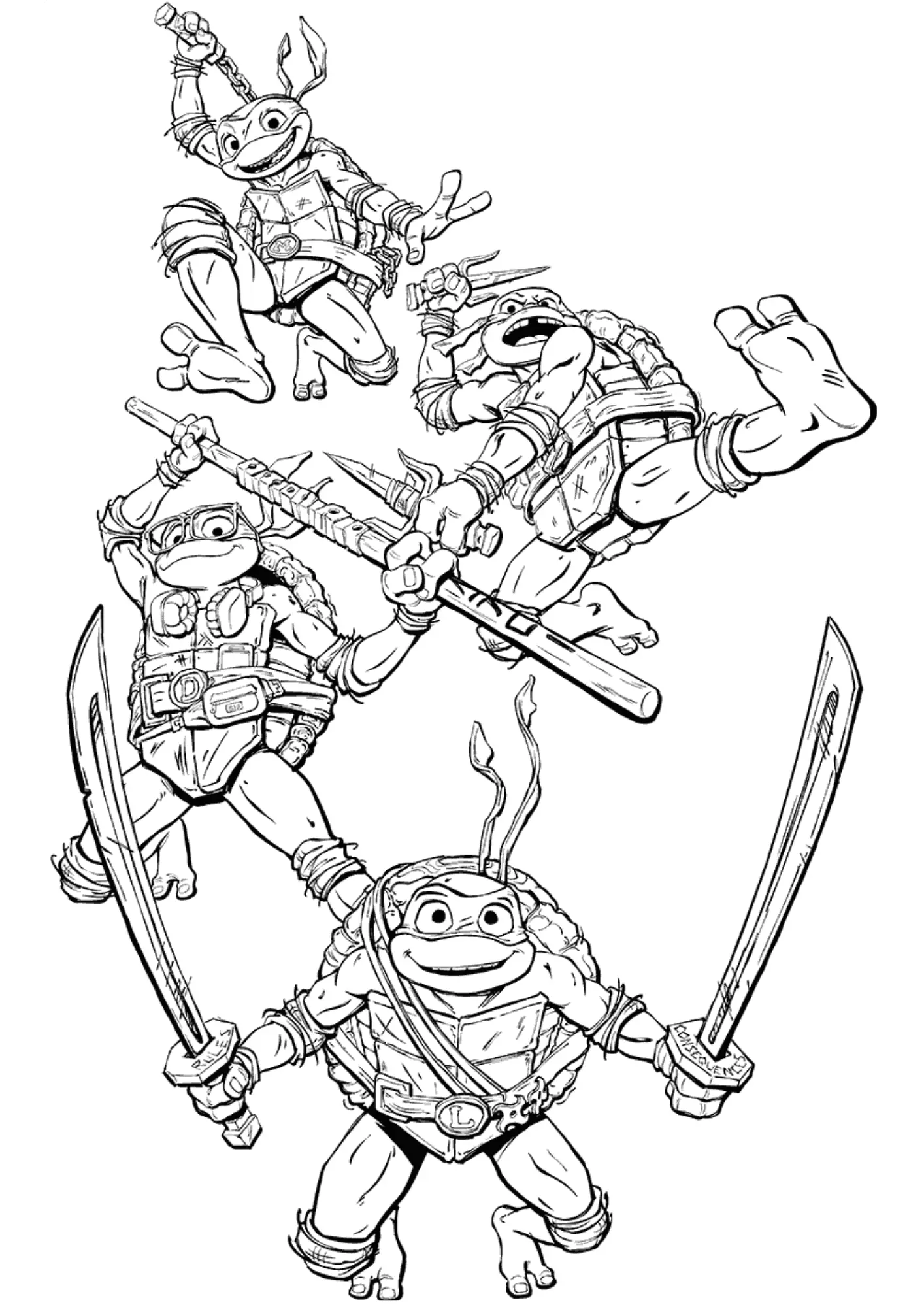 Turtles Ninja Coloring Pages – 029
