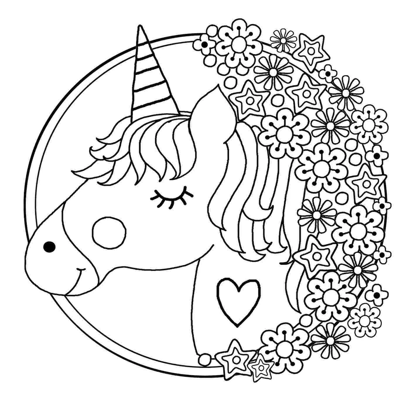 Unicorn Coloring Pages – 004