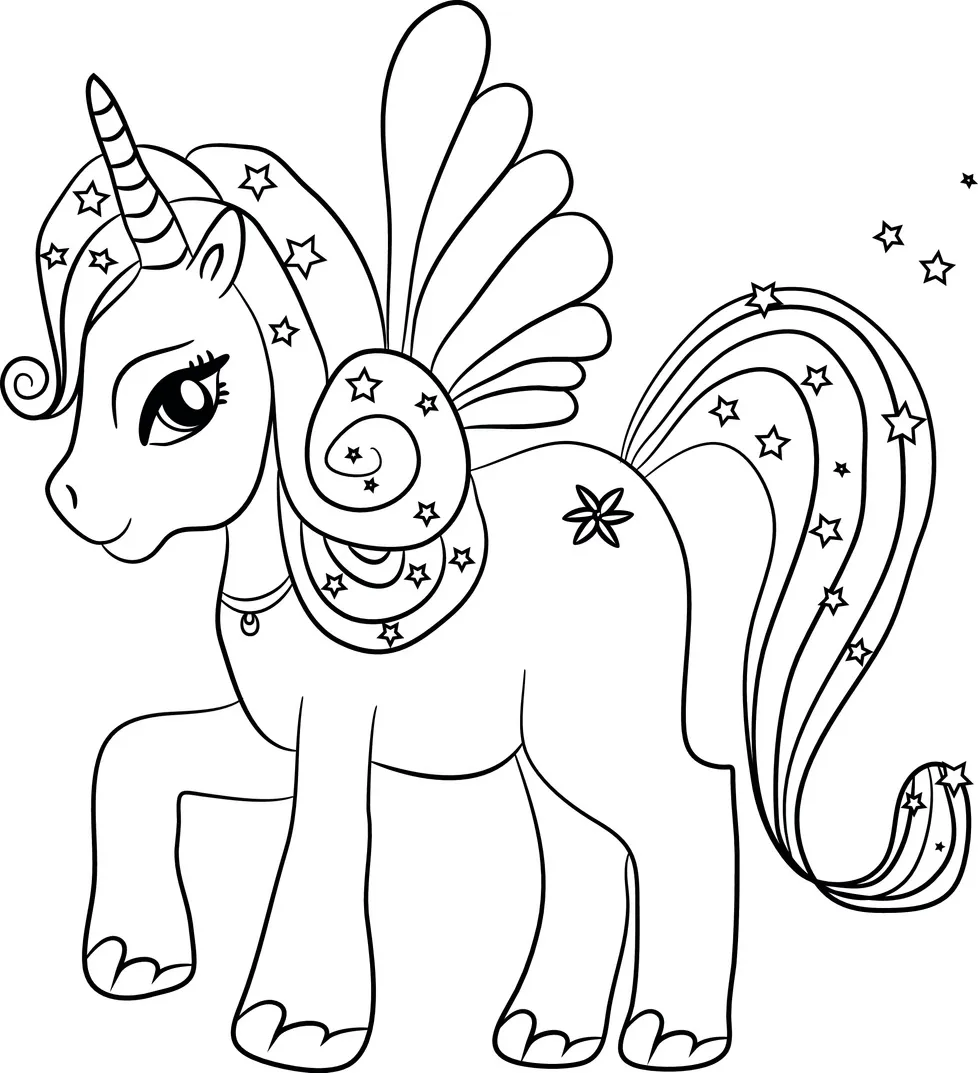 Unicorn Coloring Pages – 009