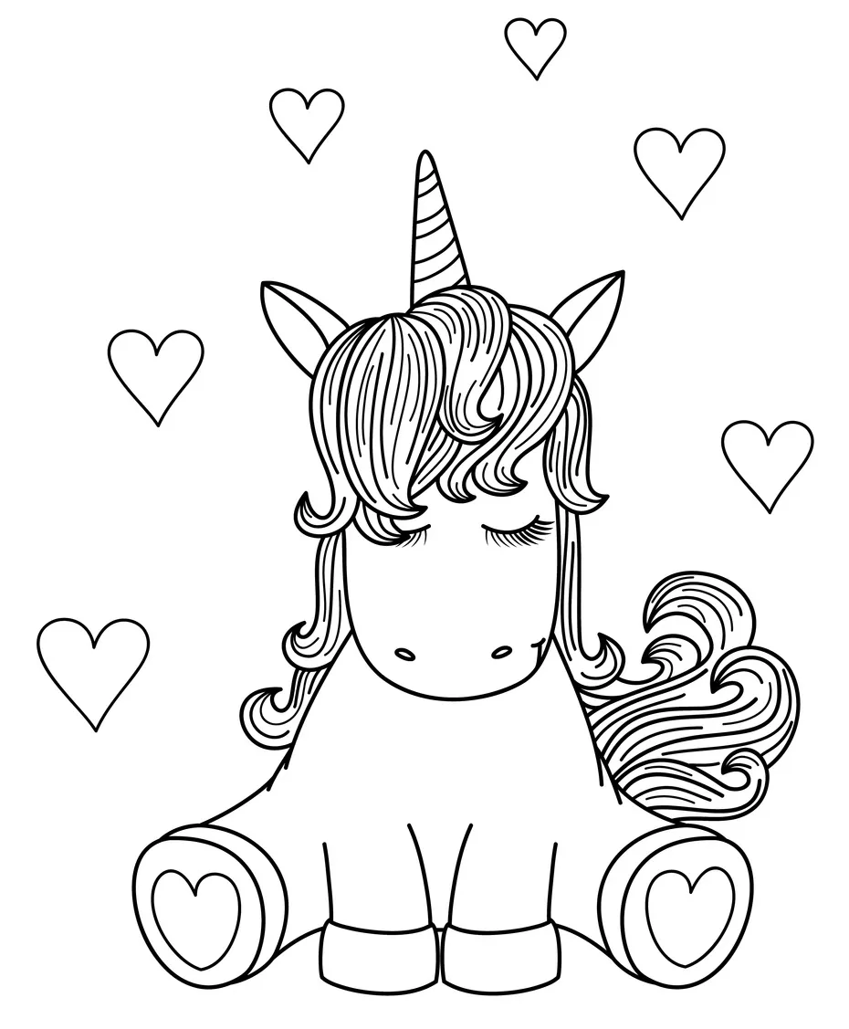 Unicorn Coloring Pages – 011