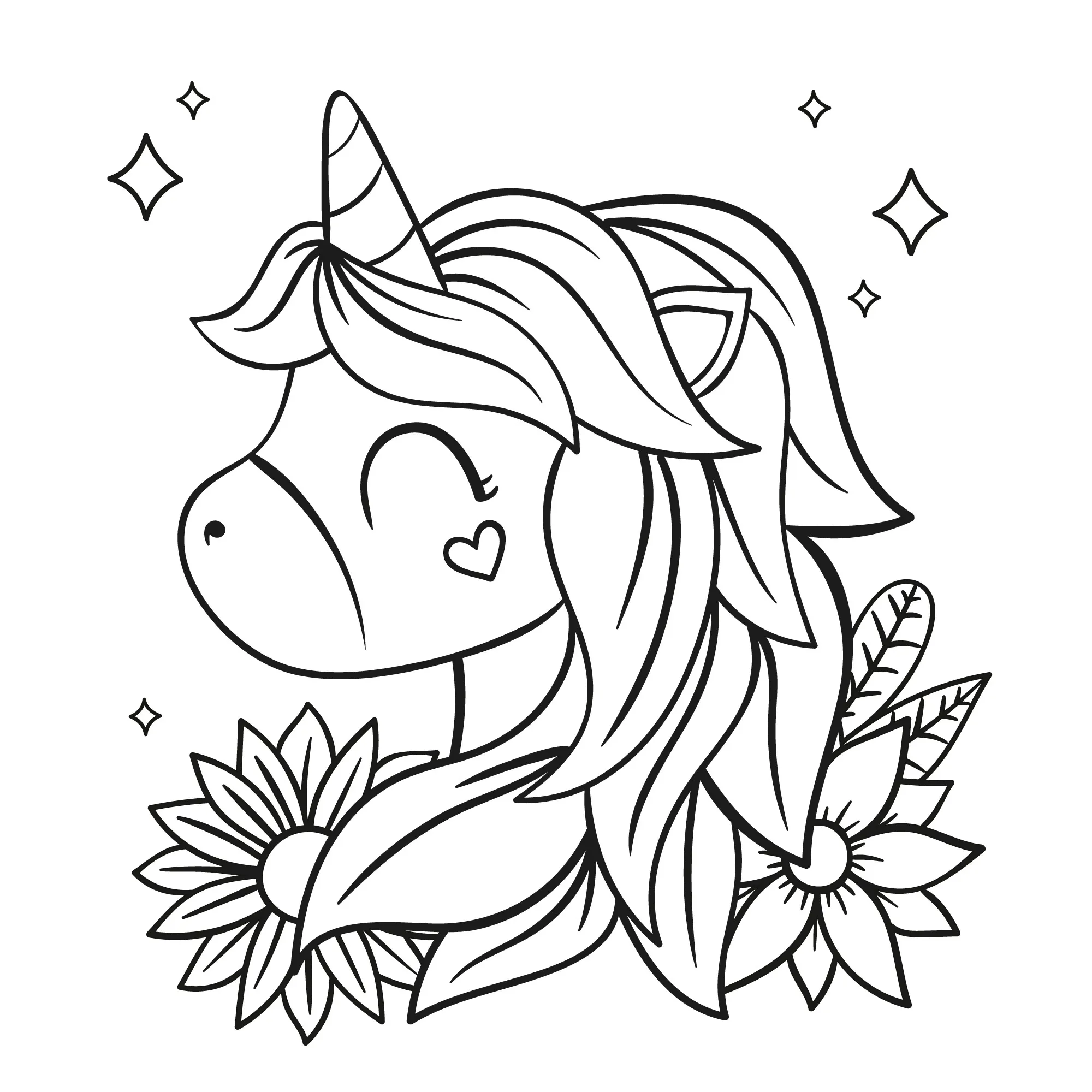 Unicorn Coloring Pages – 015