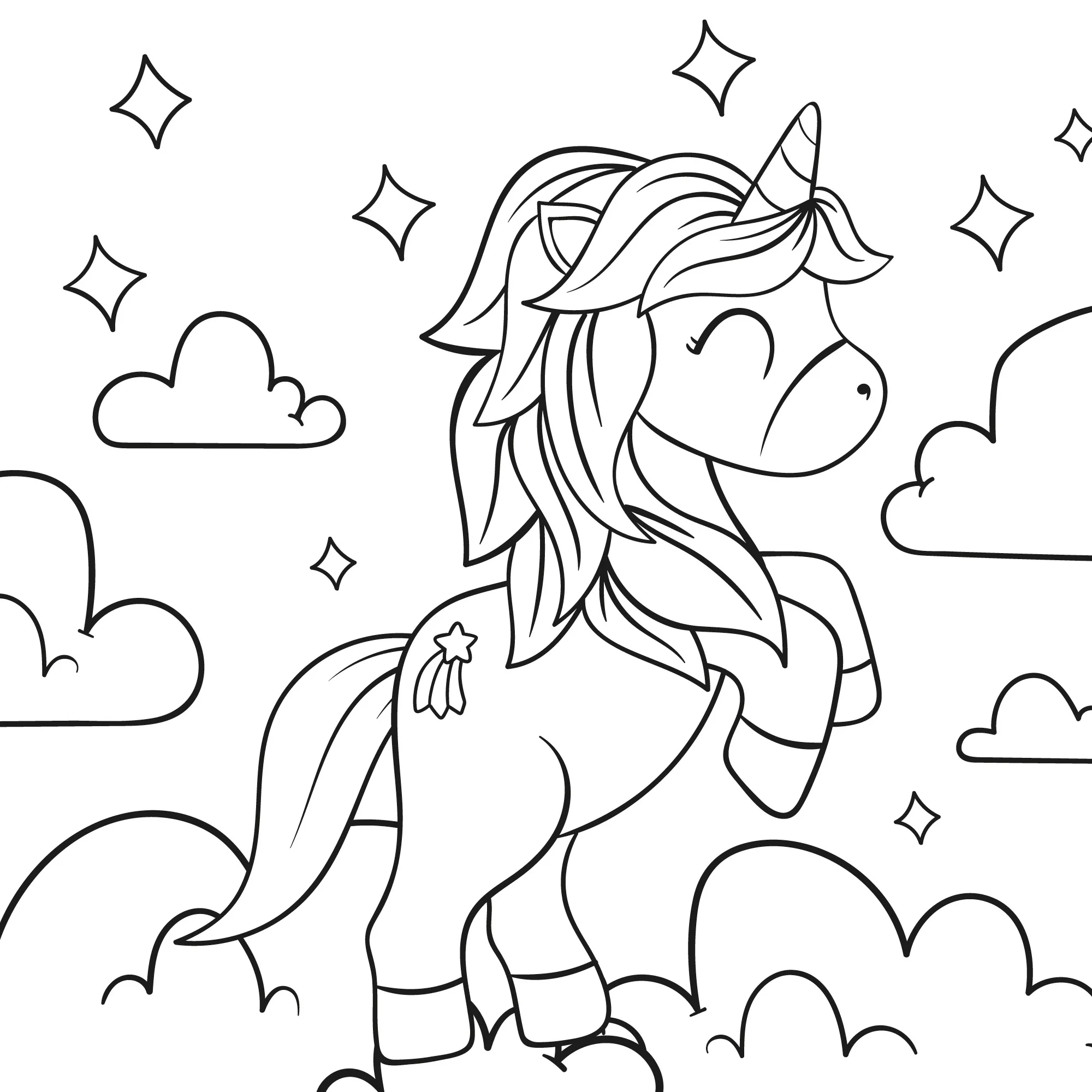 Unicorn Coloring Pages – 018