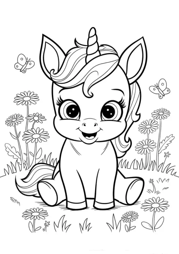 Unicorn Coloring Pages – 023