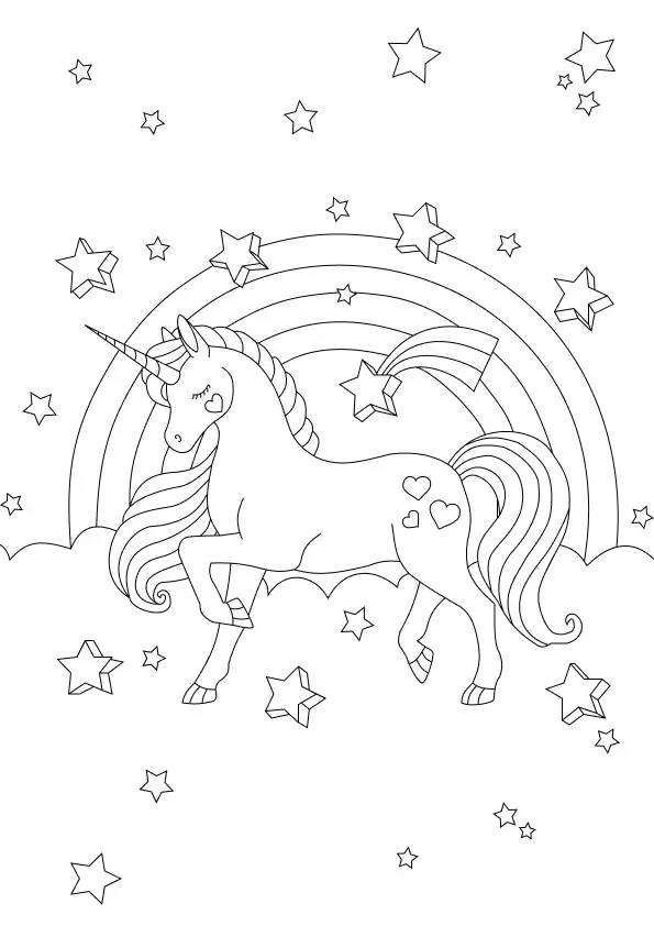 Unicorn Coloring Pages – 026