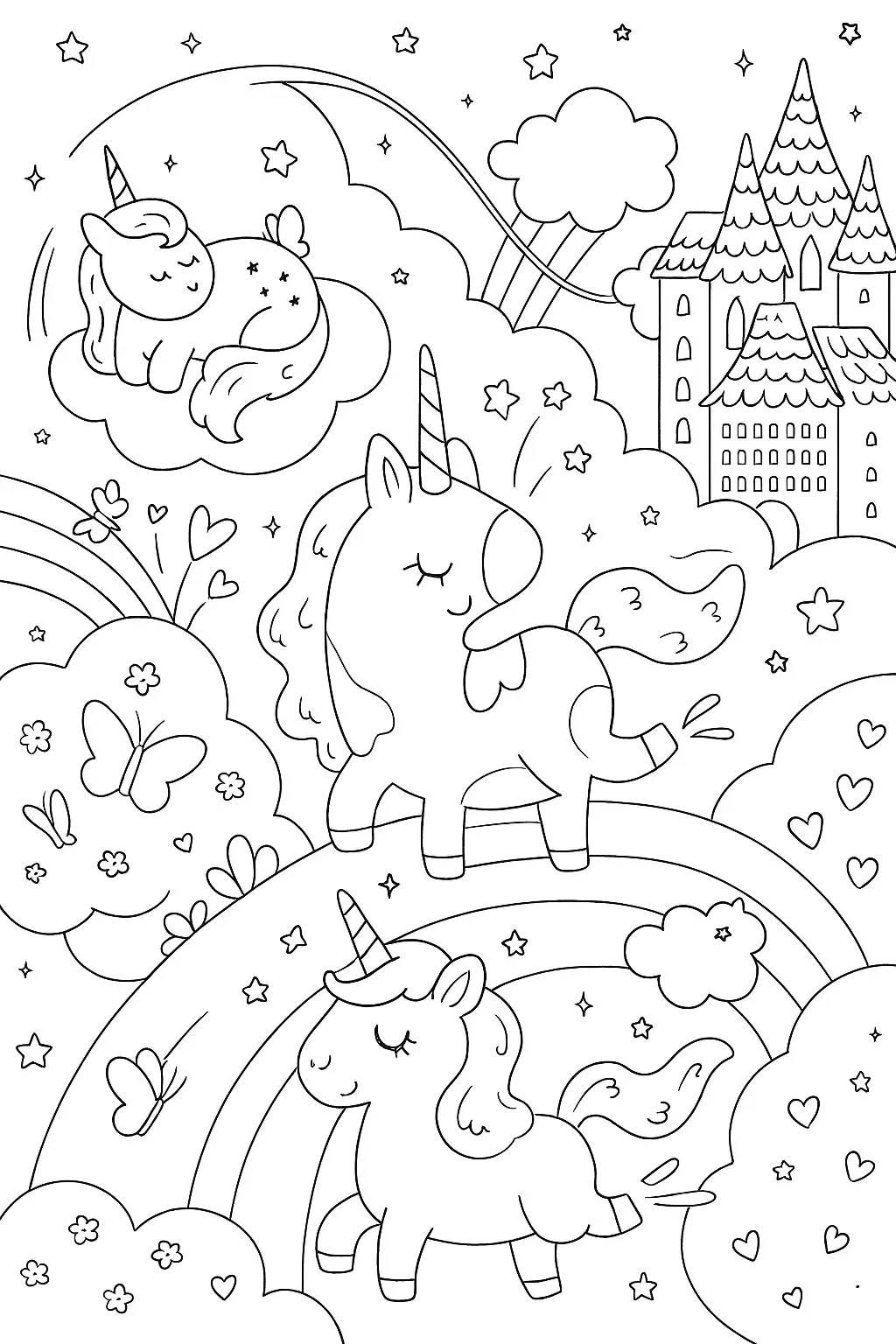 Unicorn Coloring Pages – 032