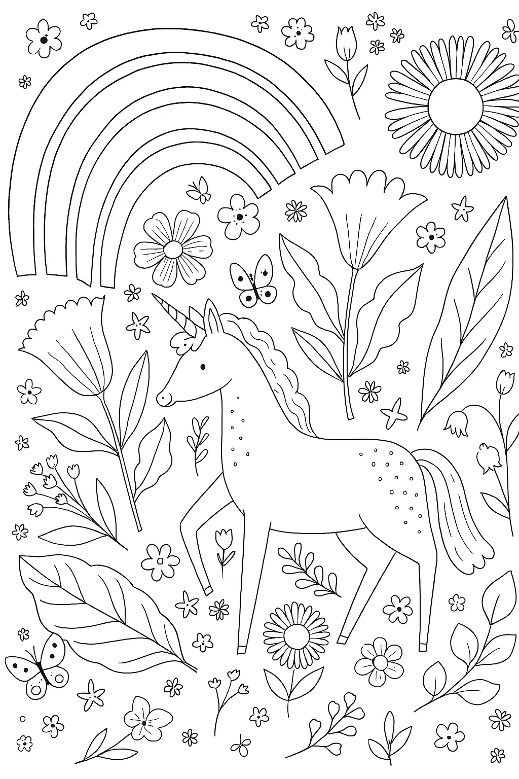 Unicorn Coloring Pages – 033