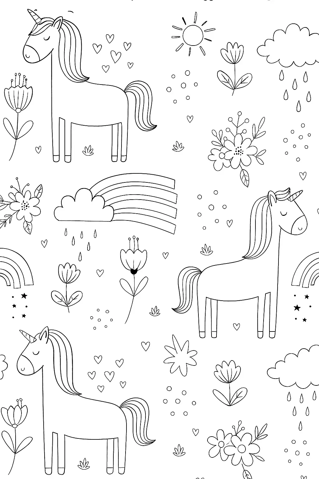 Unicorn Coloring Pages – 036
