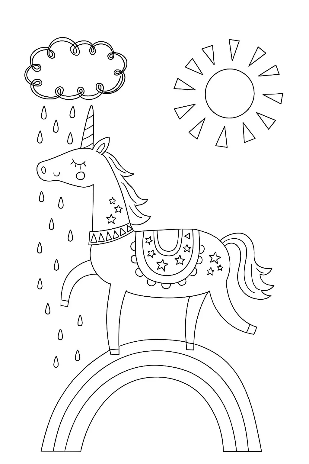 Unicorn Coloring Pages – 037