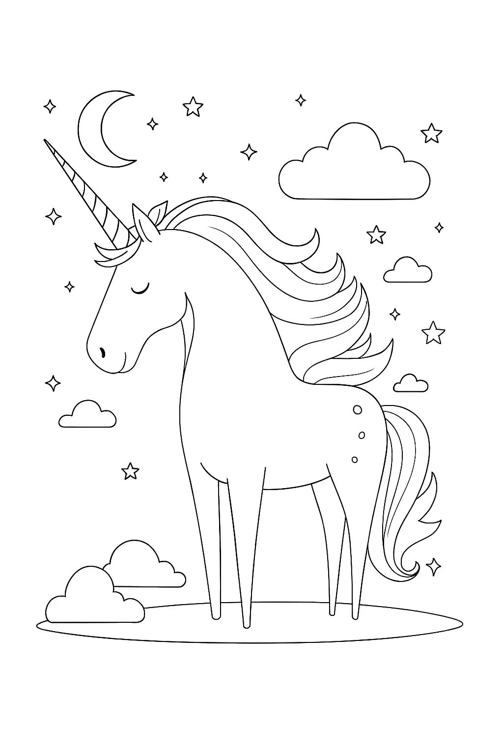 Unicorn Coloring Pages – 038